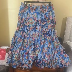A long flower skirt there back in style this spring ladies